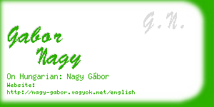 gabor nagy business card